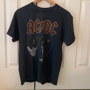 Brandy Melville AC/DC black graphic tee.